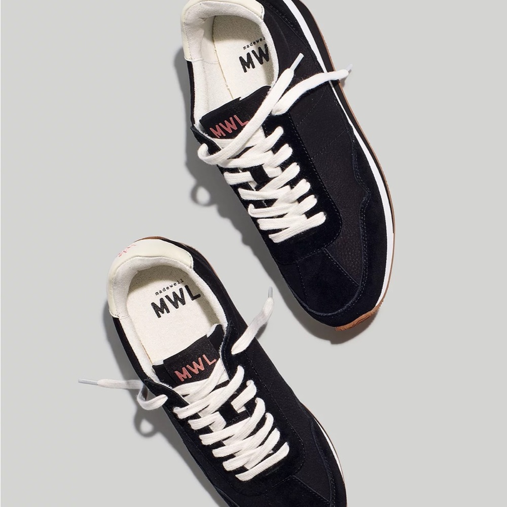 Madewell League Sneakers Black, Size 7 NWOT